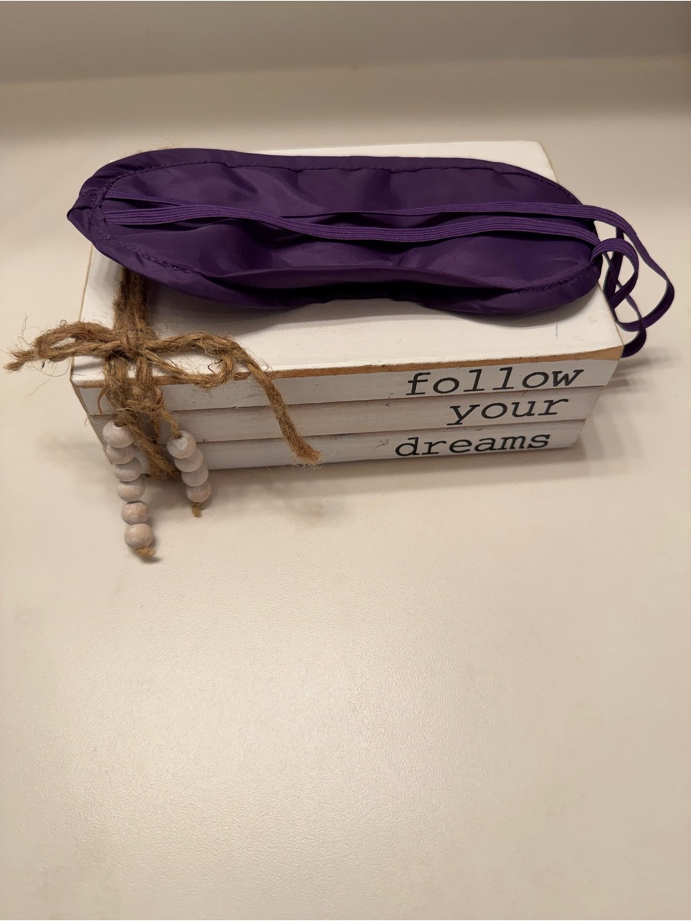 Purple Sleep Mask with White Logo - Picture 2 of 2